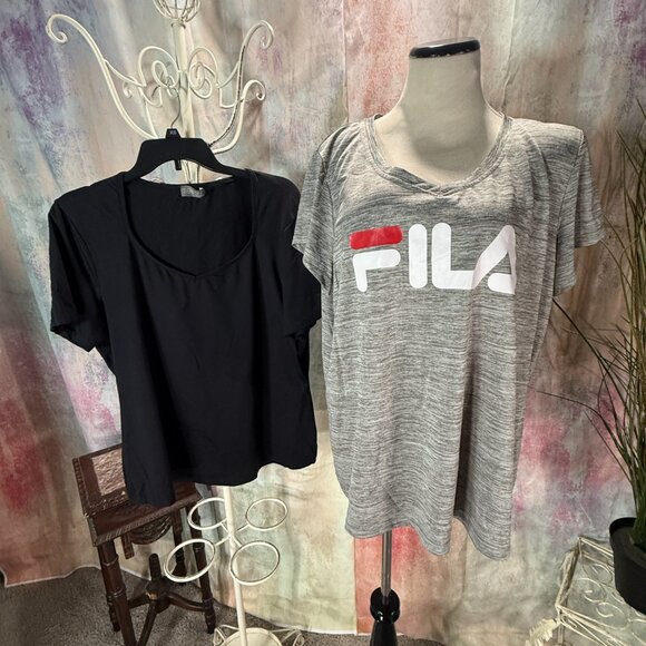 Fila Tops - 📌Fila & Ulla Popkins 2 Plus Size Sport - Gym Short Sleeves T-Shirts Tops